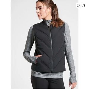 Athleta Inlet Black Puffer Vest